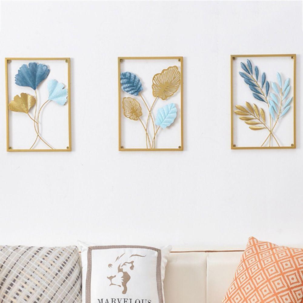 Кабинет Диван Фон Рабочего стола Украшения Листья Скульптура Украшения из листьев Гинкго Изделия из железа Изделия ручной работы