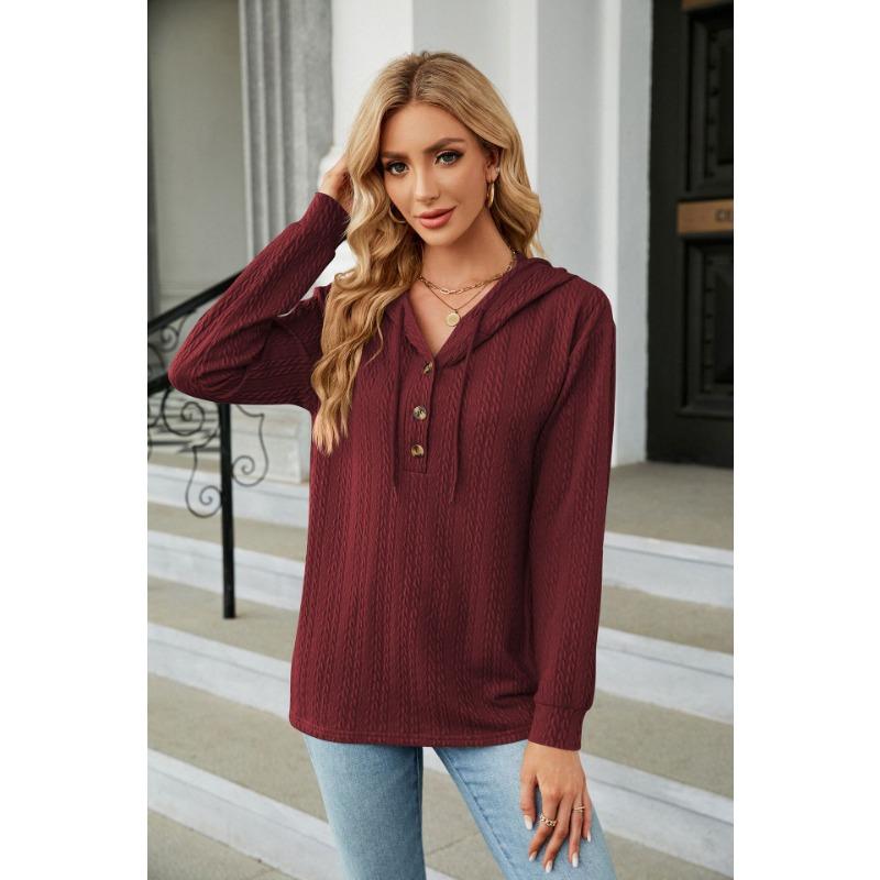 YYFS Женские модные повседневные однотонные худи и свитшоты с капюшоном и длинными рукавами с принтом