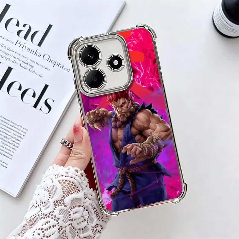 Мягкий чехол S-Street F-Fighters для Xiaomi Redmi Note 14 15 Pro Plus 13 12 11S 11T 5G 10 9S 9 С покрытием Защита от падения Fundas