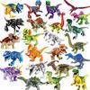 Locking Blocks Jurassic Dinosaurs Tyrannosaurus Rex Wyvern Velociraptor Stegosaurus Building Blocks Toys For Children Dinosaur