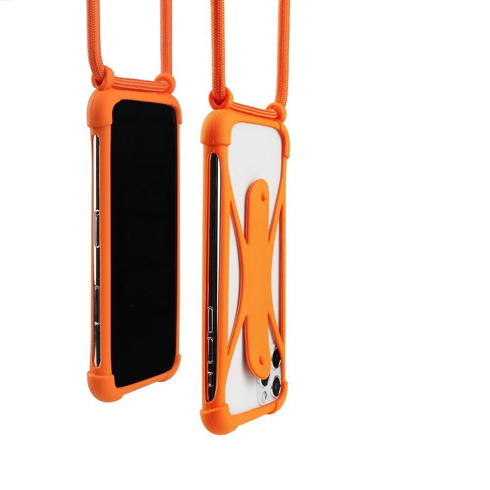 Универсальный силиконовый чехол-ремешок для телефона через плечо с защитой от падений по четырем углам