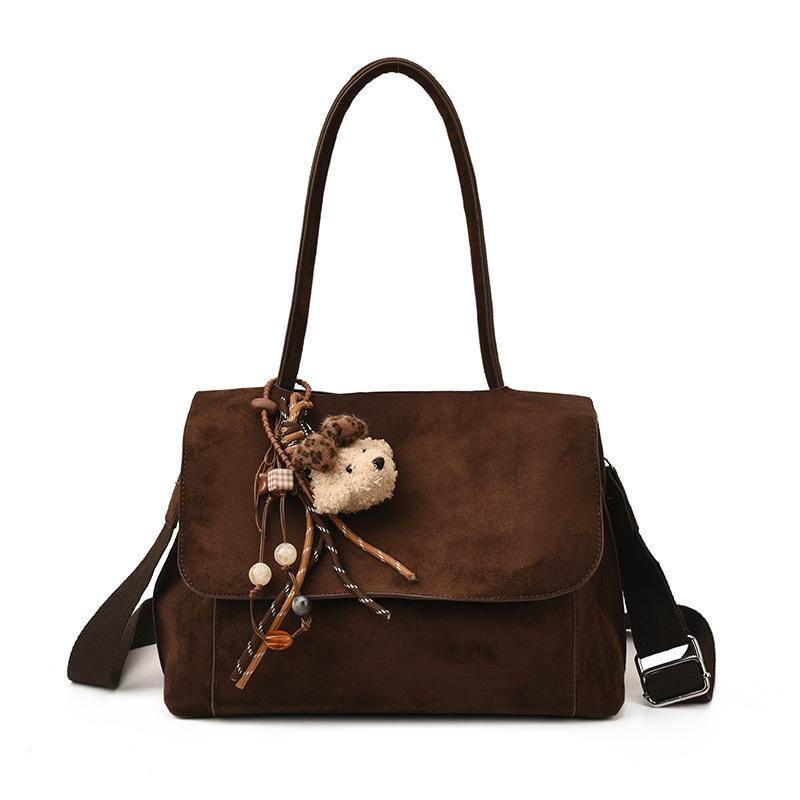 Ретро матовая сумка большой вместимости женская 2025 новая модная дорожная сумка через плечо, сумка-мессенджер для выхода, портативная сумка-тоут