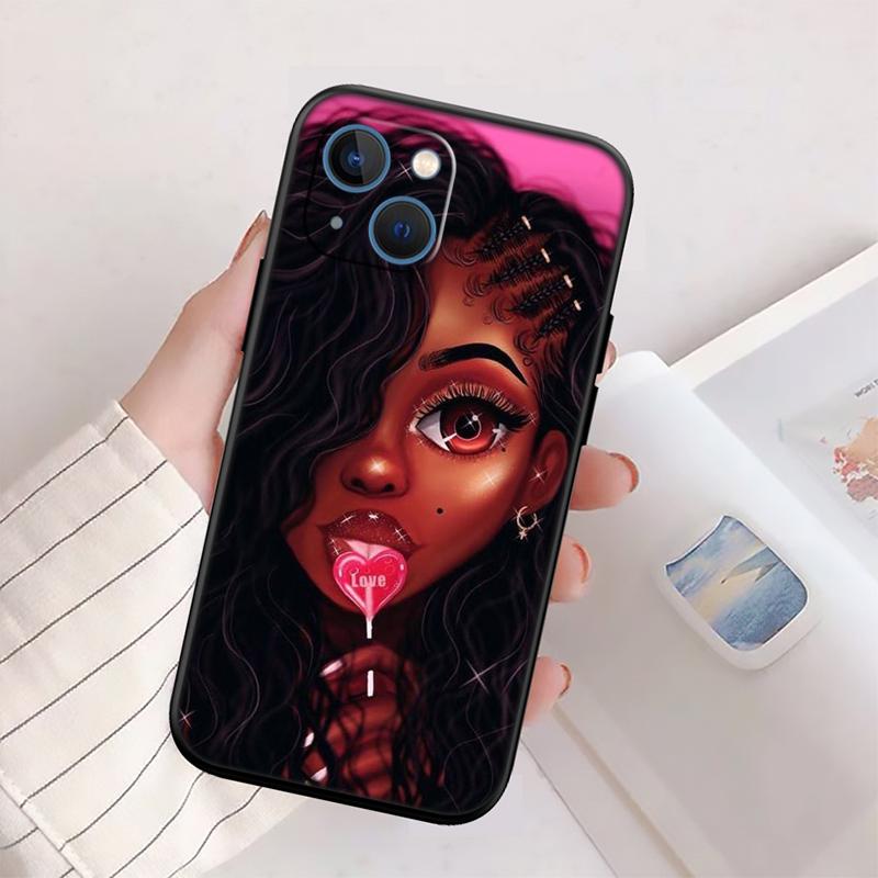 RP57 Poppin Black Girl Case for Samsung M06 M15 M16 M35 M55 M56 A36 A42 A50 A50S A51 A52 A32 A33 A05 A05S A06 A16 A20