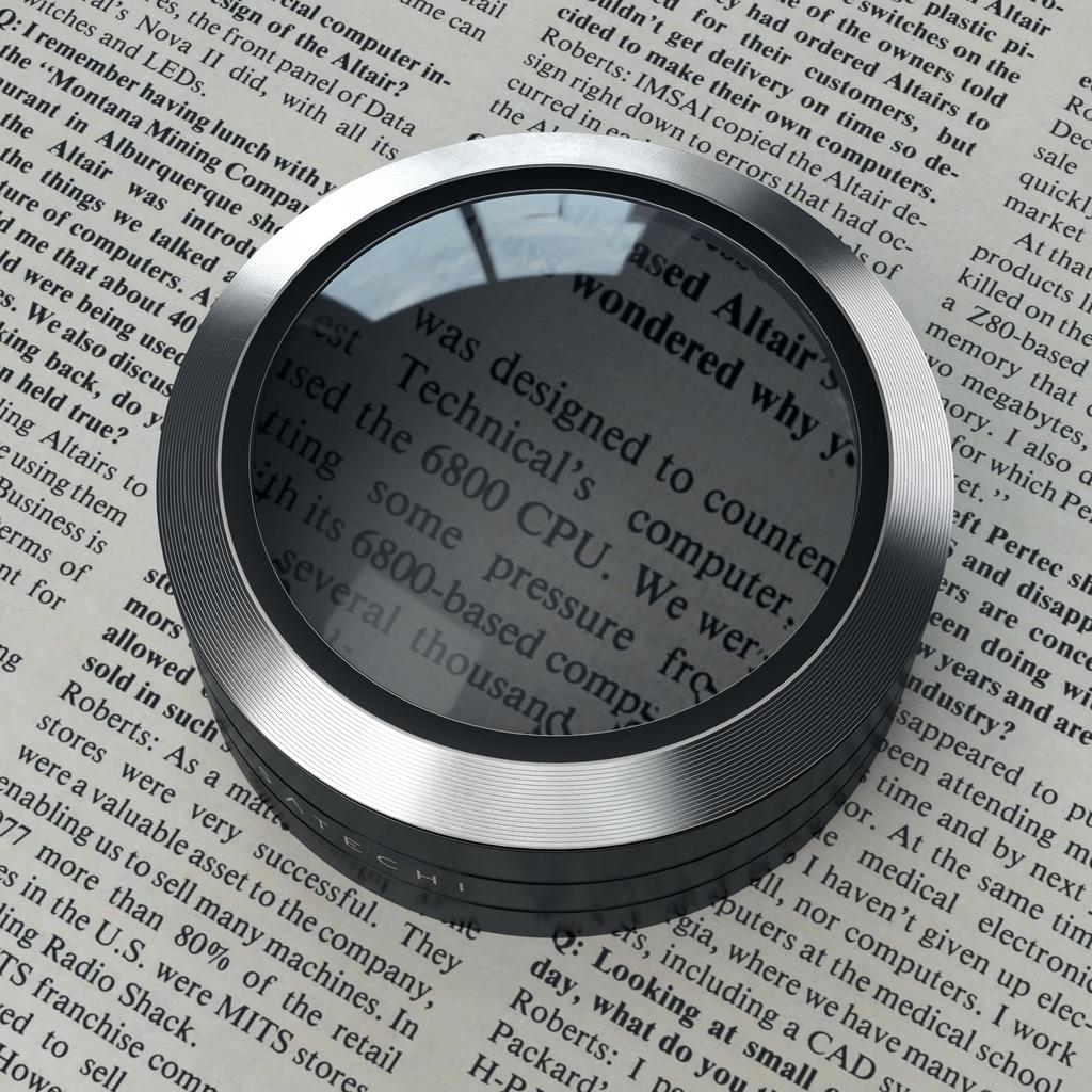 SATECHI ReadMate Светодиодный настольный увеличитель с увеличением до 5x, Чехол для переноски в комплекте - (черный)