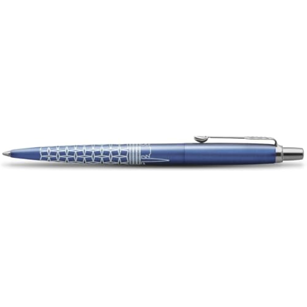 PARKER Ручка-шариковая Parker, Jotter Синий CT, Средняя, На масляной основе, Подарочная коробка, Подарок, Премиум 2...