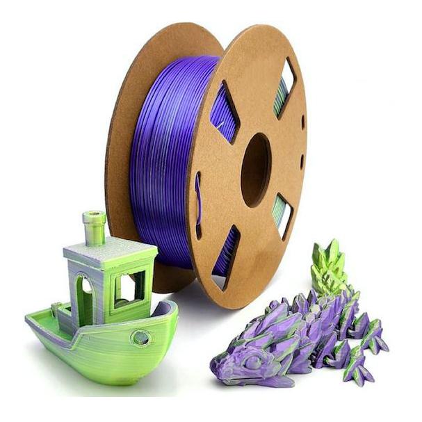 1KG 1.75mm PLA Silk Dual Color 3D Printer Filament Multiple Extruded Plastic Rods Including PETG Nylon Available Materials PPA
