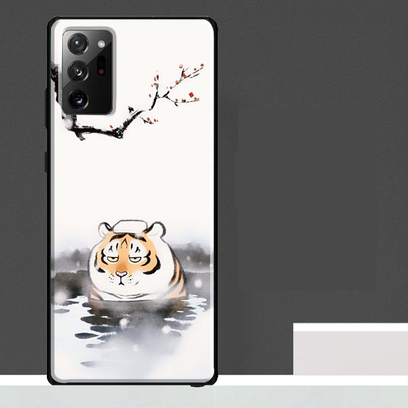 Толстый тигр Мультяшный Забавный Чехол Для Samsung Galaxy S24 Ultra S23 S22 S21 S25 Ultra S9 S10 S20 Plus S25 FE Чехол для Телефона