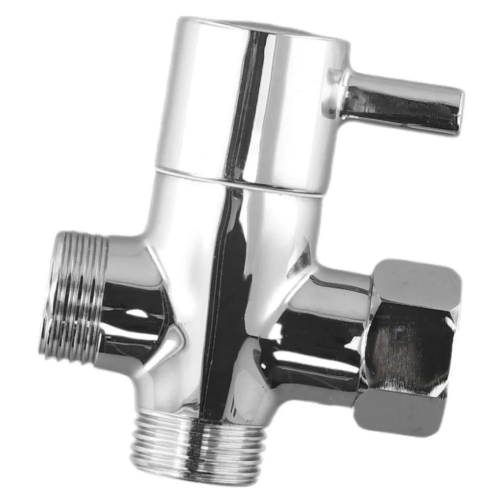 3-Way Diverter Valve Garden Home 0.6-1.5mpa Kitchen 1pcs 4-points Shower Head Angle Valve T-Adapter G1/2in Bath
