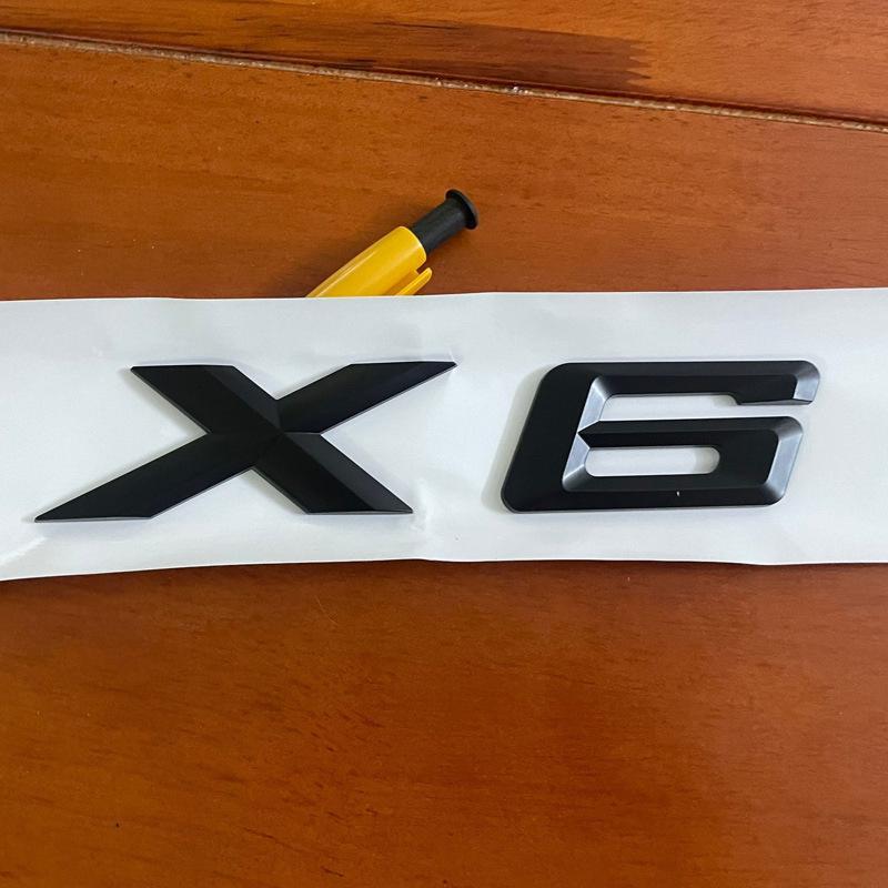 Compatible BMW X Series Tail Emblem Sticker: X1-X7 Black Rear Lettering