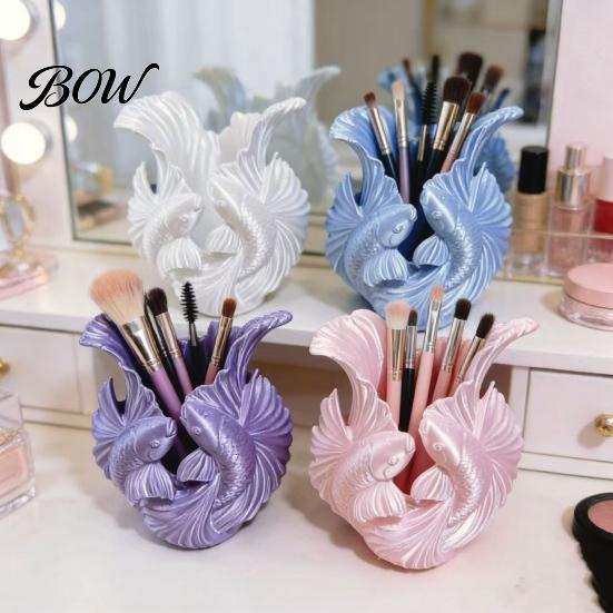 Unique Housewarming Gift Idea 3D Printed Pen Holder, Fairies Desktop Organizer for Pens, Pencils, Makeup Brushes, Dreamy Fairy Tabletop Ornament