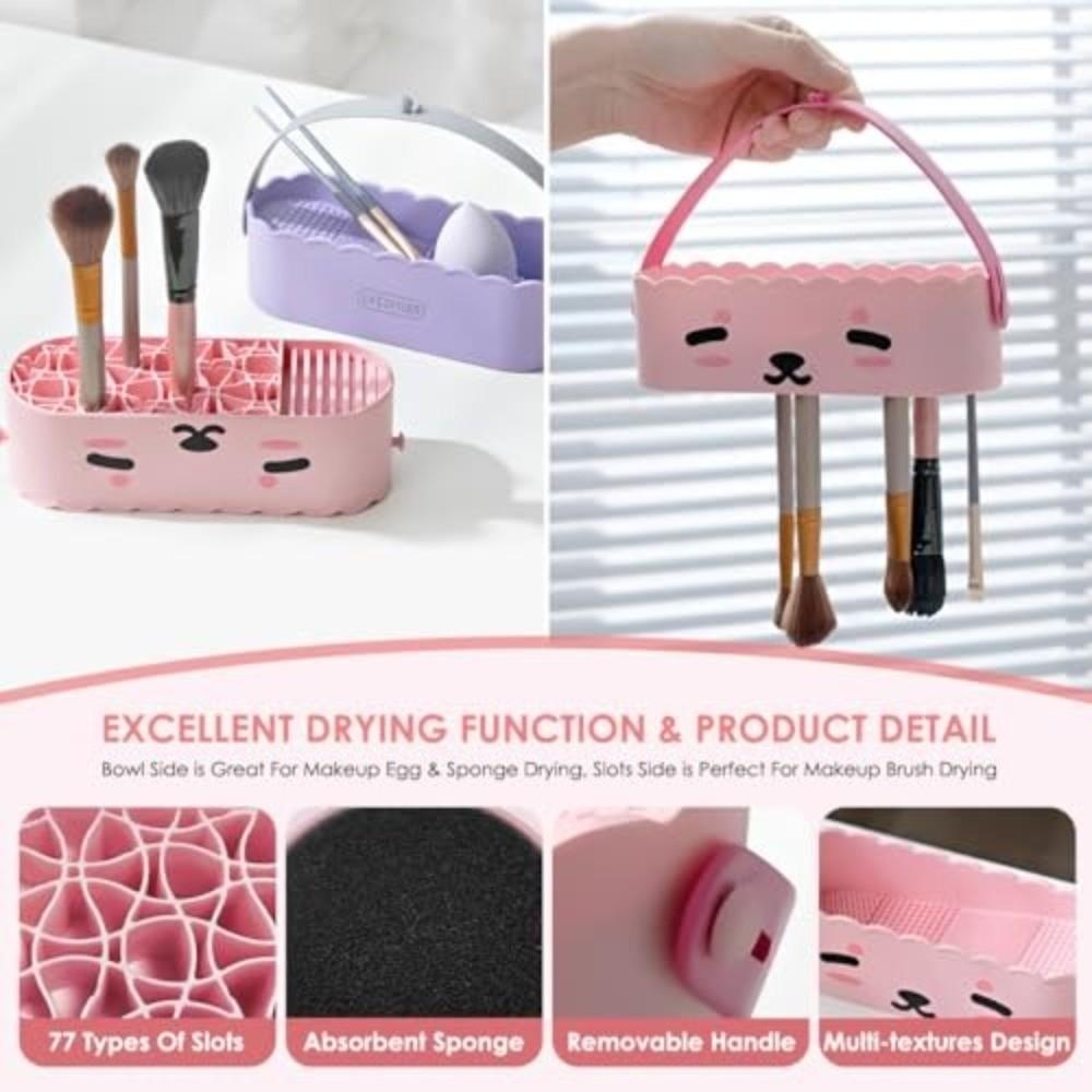 3 in 1 Design Makeup Brush Cleaner Stain Remover Brush Cleaning Mat Beauty Routine