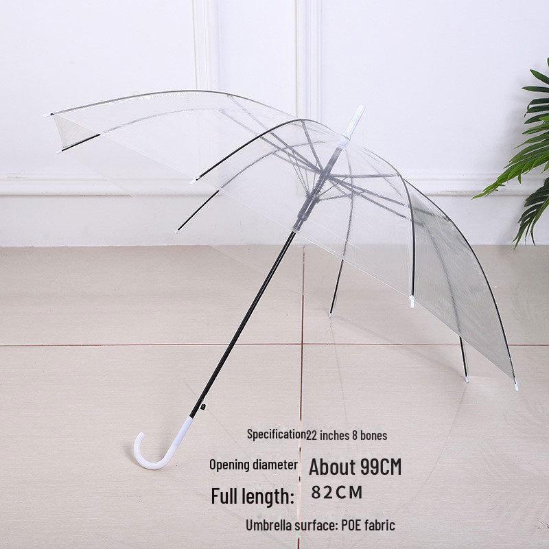 EVO Custom Transparent Eco-Friendly Automatic Umbrella with Long Handle - Perfect for Advertising and Gifts