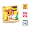 DJECO Animorol Cube Picture Animal Educational Wooden 2 Years 3 Years Christmas Puzzle, Matching, Puzzle, Turn, Shape, Toy, Children, Toy, Present,