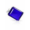 Emerald Blue Tanzanite 158 ct 925 Sterling Silver Pendant Lab-Created Gemstone Jewelry Gift