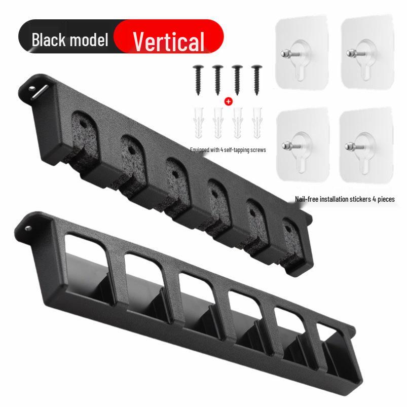 Multi-functional Wall-mounted Fishing Rod Rack - Hole-free Display and Storage