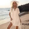 Women's Summer Casual V-Neck Shirt Dress Beach Dresses