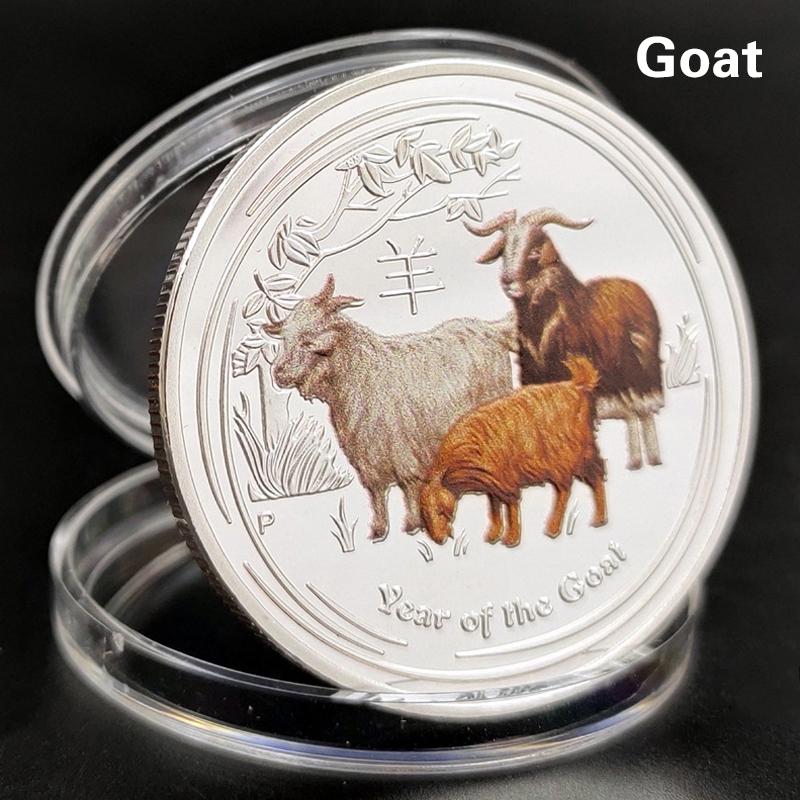12 стилей коллекции знаков зодиака Памятные монеты Рельефные монеты Животные Раскрашенные копии Поделки AVE