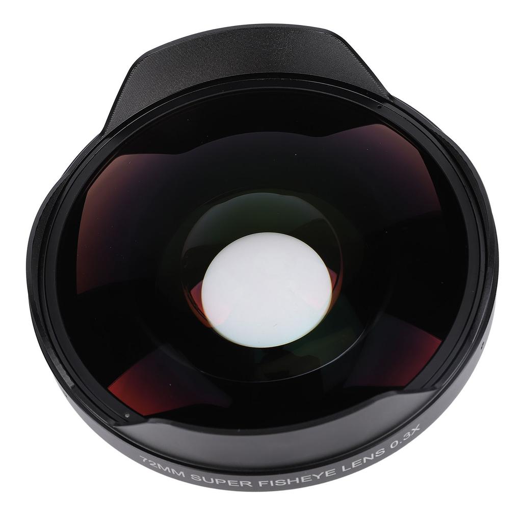 Объектив «рыбий глаз» 0,3X с резьбовым креплением 72 мм, большой глубиной резкости, широкоугольный объектив «рыбий глаз» с блендой для видеокамеры.