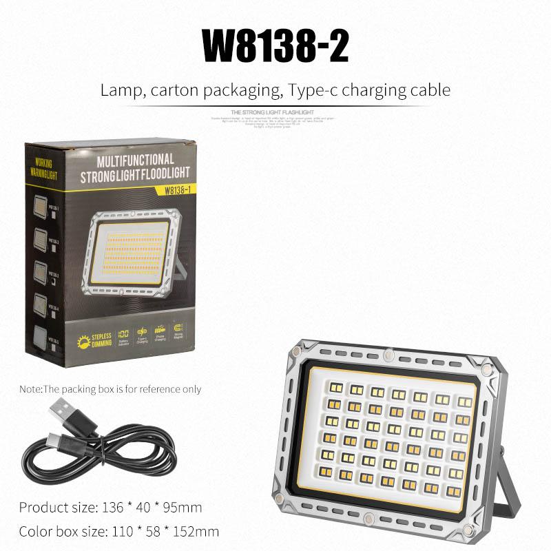 High Brightness 4000mAh Portable Lanterns Rechargeable Magnetic Work Lighting Lamp Camping Waterproof Emergency Tent Flood Light