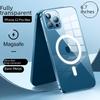 "Прозрачный магнитный чехол MagSafe для iPhone 12-16, анимация 13, 14 Pro и 15 акриловый"