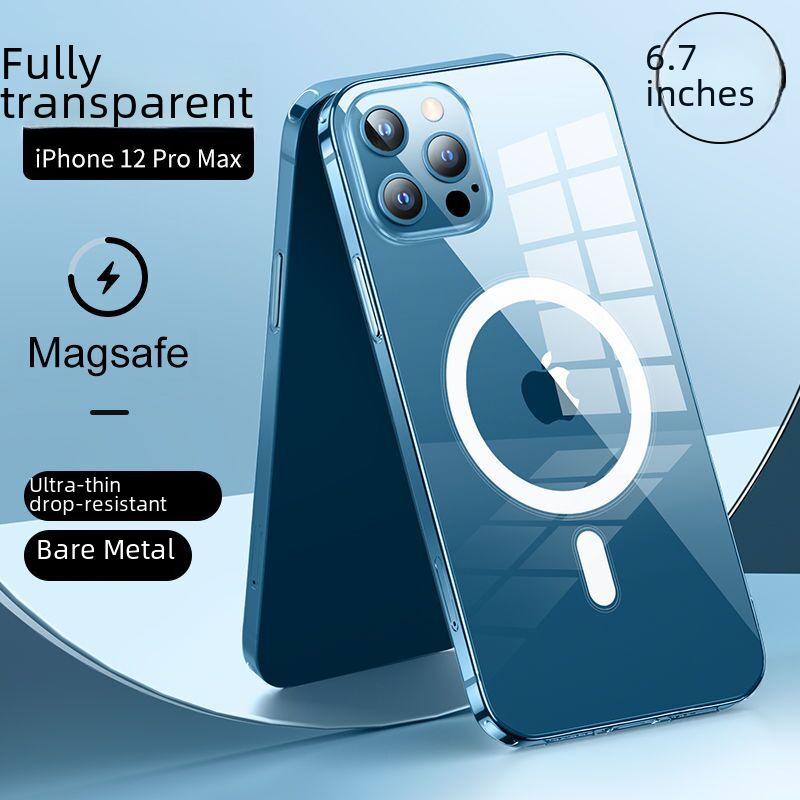 "Прозрачный магнитный чехол MagSafe для iPhone 12-16, анимация 13, 14 Pro и 15 акриловый"