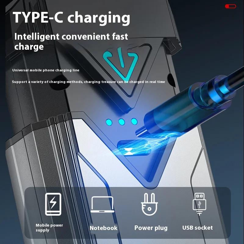 Super Bright Led Flashlight Rechargeable Built In 4000mAh Torch with Magnet Hook Outdoor Campin Fishing Survival Alarm Light