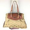 2way Shoulder Handbag Brown Signature Pattern Ladies(USED)