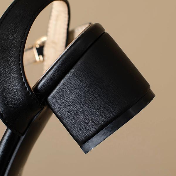 Бежево-черные женские босоножки на среднем каблуке, маленький, большой размер 31 52