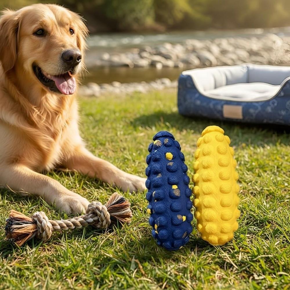 Corn Shape Dog Corn Molars Flexible Dog Teething Stick Creative Dog Chew Toy Teething Cleaning