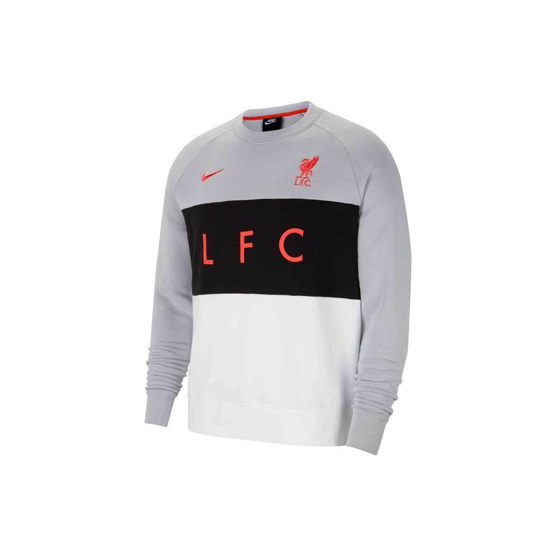 Nike Air Max Liverpool Fleece Soccer Training Sweatshirt Men Tops Grey CZ3424-012