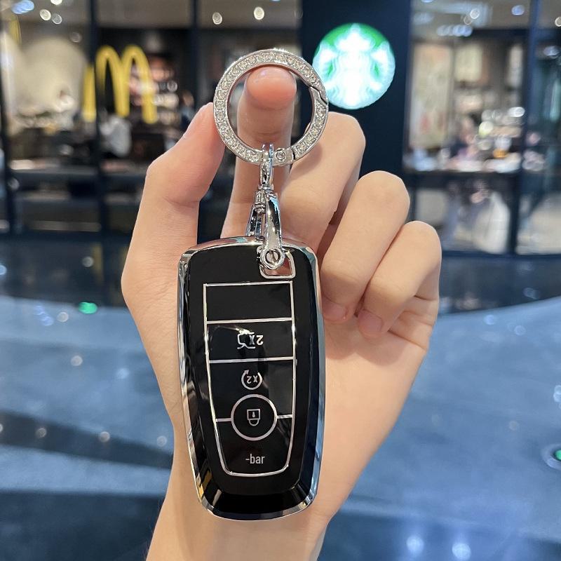 Металлический чехол для ключа Ford Mondeo, Explorer, Focus - стильная мужская сумка с пряжкой-ракушкой