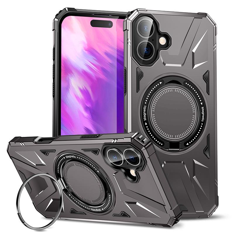 Case For iPhone 16 Pro Max Plus Built Kickstand Shockproof Protective Phone Military Grade Drop Ring Tested Cover