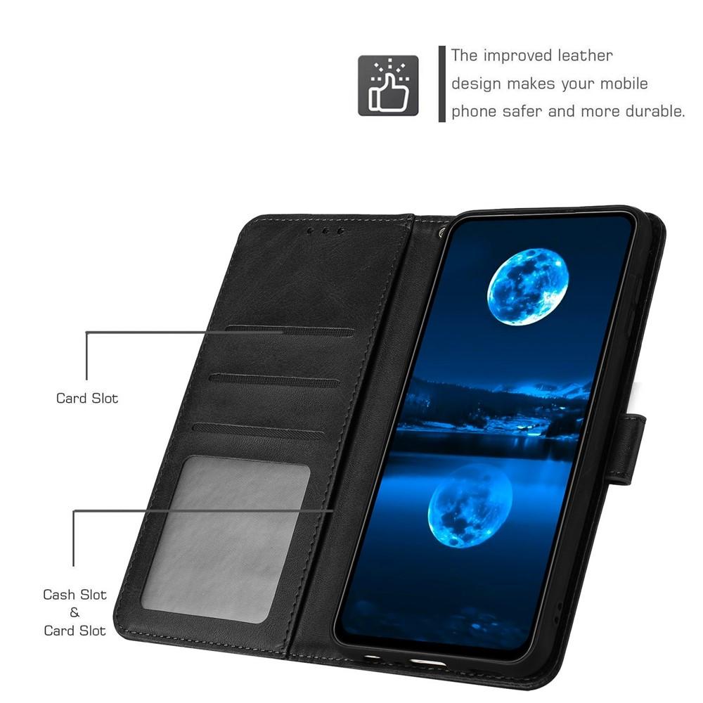 Wallet Case for 17 Ultra - Leather/PU, Black, With Lanyard