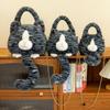 Cute Plush Cat Backpack With Tail Design Tote Bag Suitable For Commuting Daily