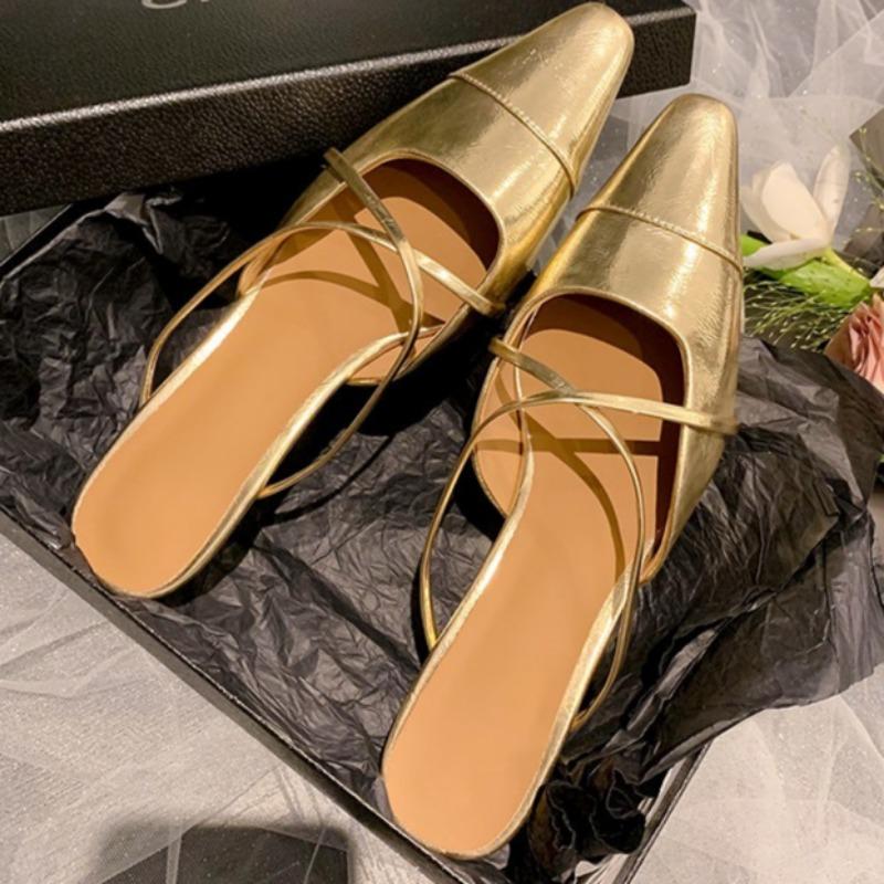 Модные летние сандалии на тонком каблуке нового стиля, женские модные остроносые туфли с мелким вырезом, скомбинированные, фиксирующие стопу, противоскользящие и износостойкие