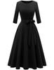 Large Party Wedding XL Size A-line Dress, Size, Loose, Mid-length Dress, Women's, Dress, Dress, Casual, Pretty, Stylish, Black,