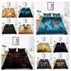 New Fashion Unique Design Duvet Cover Set Map Bedding Cover Suit Sea Quilt Cover Soft Cover Set Boys Twin Size Bed Clothes