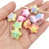 Творческое изготовление ручная работа стерео 18 мм ожерелье DIY ювелирные изделия аксессуары свободные бусины браслеты акриловые материалы 10 шт звезда УФ двухцветные аксессуары