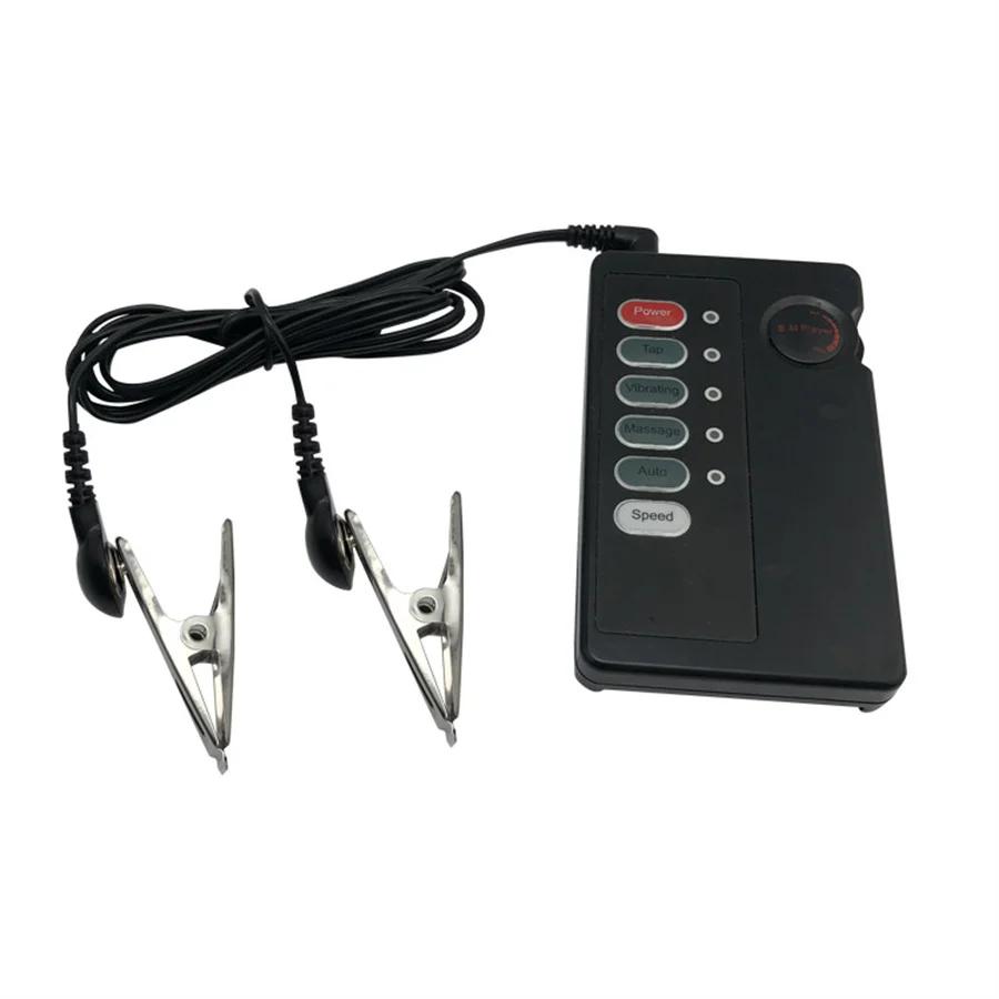 Electric Shock Nipple Clamps Breast Clips Labia Clamp Medical Themed Toy Electric Stimulation Erotic Sex Toys For Women Couples