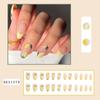 24PCS/SET Quick Nails Flower Diamond Manicure Long Ballet False Nails Waterproof Wearable Ready-made Nail Stickers