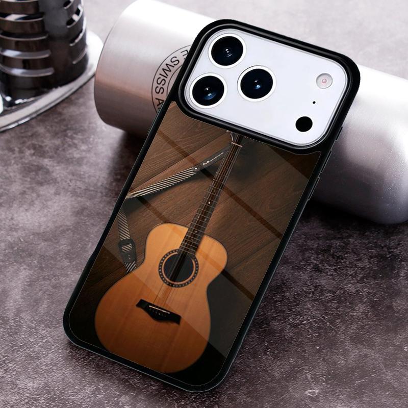 Ретро гитара музыкальный чехол для телефона для iPhone 17 16 15 Pro Max Air 14 13 12 11 Plus Ударопрочный Capa Чехол