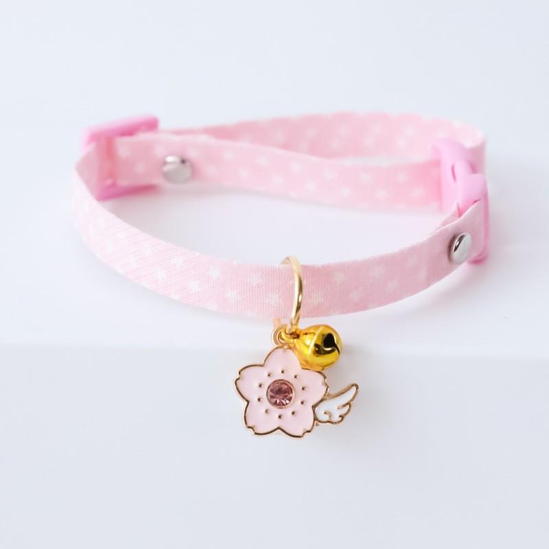 Cartoon Pet Collar Cute Bell Safety Buckle Necklace Cats Dogs Small Pets