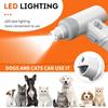 Pet Nail Grinder with LED Light Ultra Quiet Electric Clipper 2 Speed Settings Painless for Small Large Animals Grooming