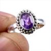 Подарочное кольцо из чистого серебра 925 пробы с натуральным африканским аметистом S.6 k5N00