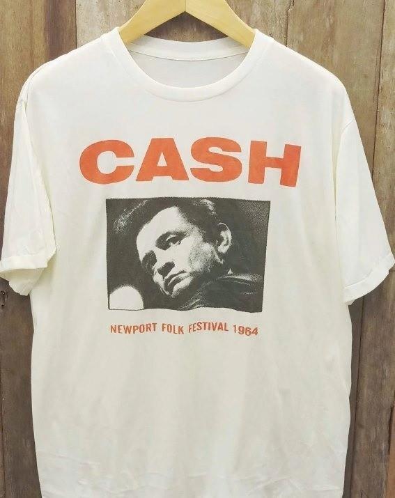 Футболка Johnny Cash Newport Folk Festival 1964 S-5XL Q87345 Унисекс