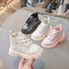 Fashion New 2024 Autumn Baby Boots Toddler Fashion Ankle Boots Kids Shoes Girls Short Boots Children Soft Non-slip Casual Lace Up Boot