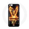 Case for Iphone 7 Vikings Series Season 6 Logo V Sword of Fire Black Background