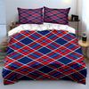 Red and blue plaid. Bedding sets Duvet cover sets Duvet covers Pillowcases(1 * Duvet Cover 2 * Pillowcases without duvet insert)