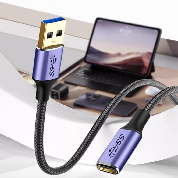 Кабель-переходник USB 3.0 Male на USB C Female 10/20/30/50/100 см, 10 Гбит/с, для аксессуаров и периферийных устройств ноутбука