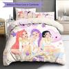 Huntrix Girl Pattern Bedding Quilt Set  Home Decoration  Gift (1 * duvet cover + 2 * pillowcase  without core)